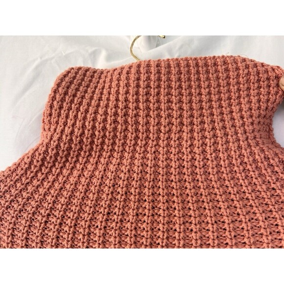 Free People Park City Colorblock Chunky Waffle Knit Oversized Sweater Size XS - Picture 6 of 9